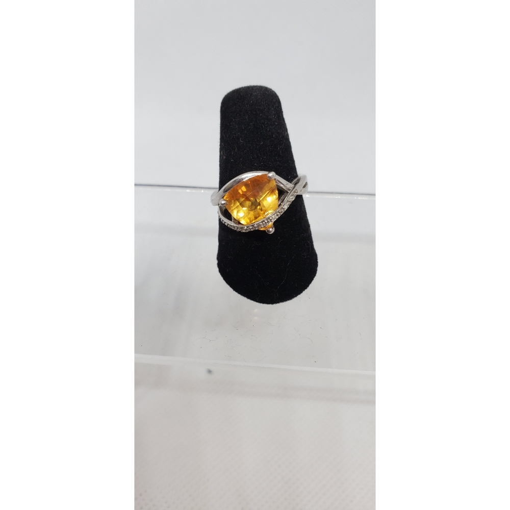Sterling Silver Ring with Topaz Stone